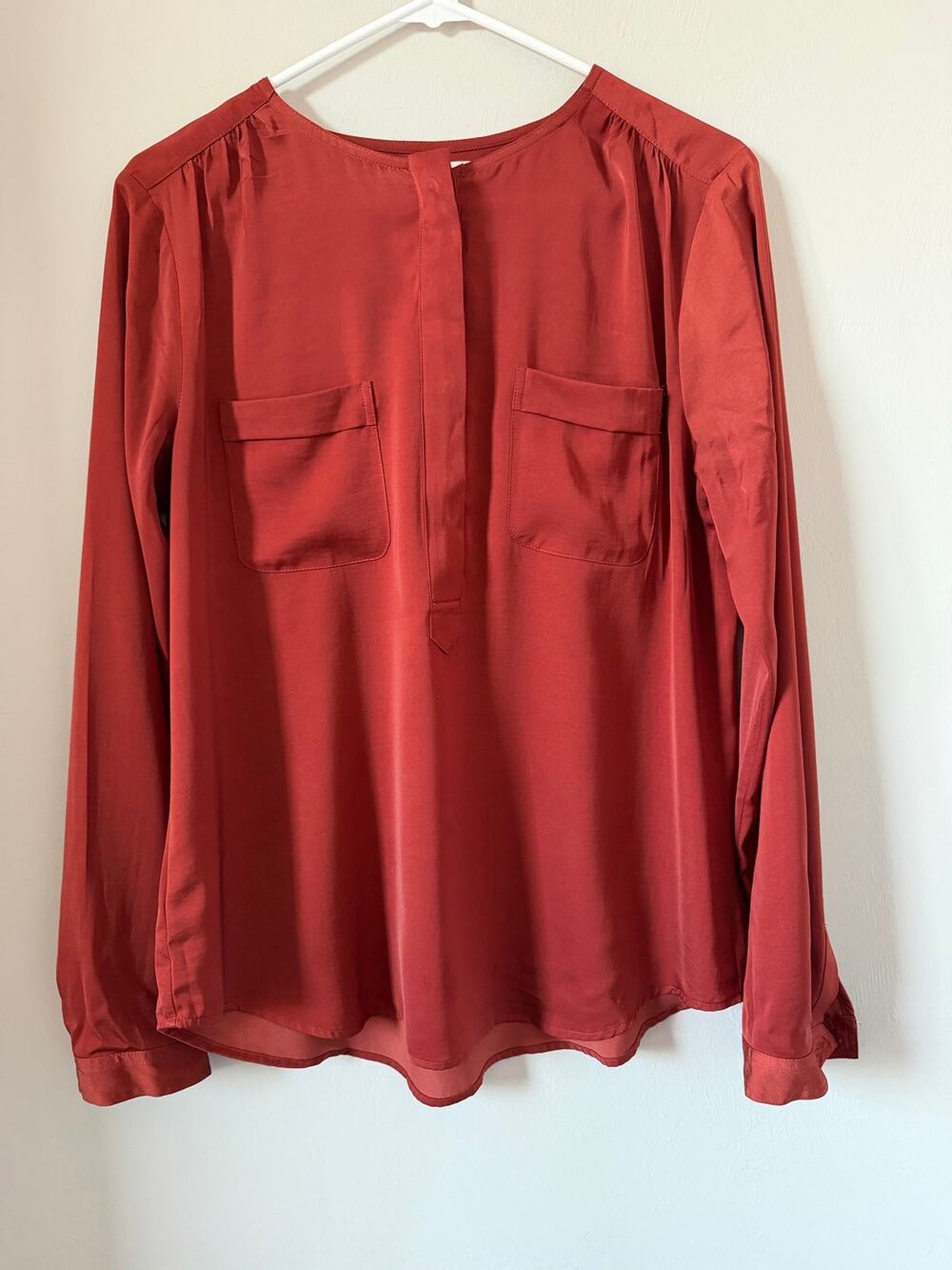 Loft Blouse Size M Rust Red